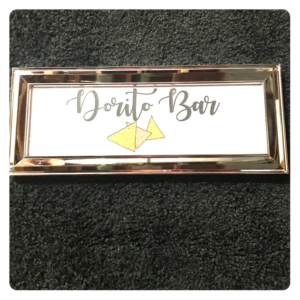 Dorito bar wedding sign.